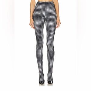 Like New! Norma Kamali Legging With Footie in Large Houndstooth, size L